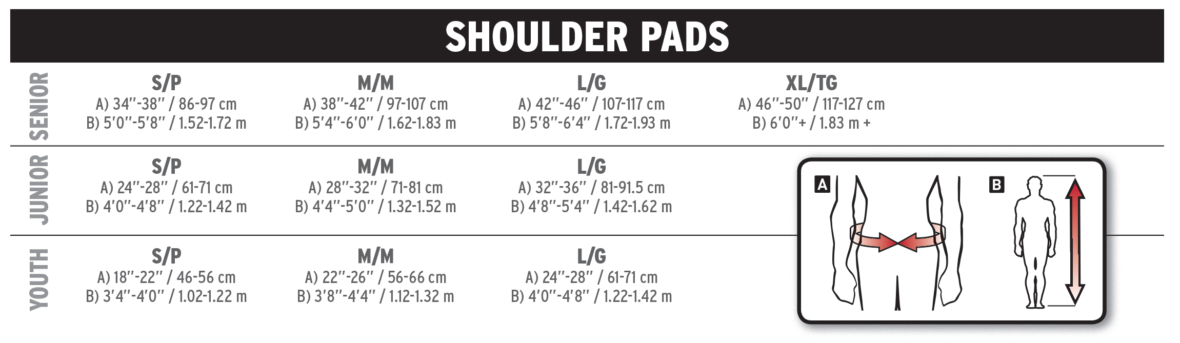 Ccm Shoulder Pads Size Chart