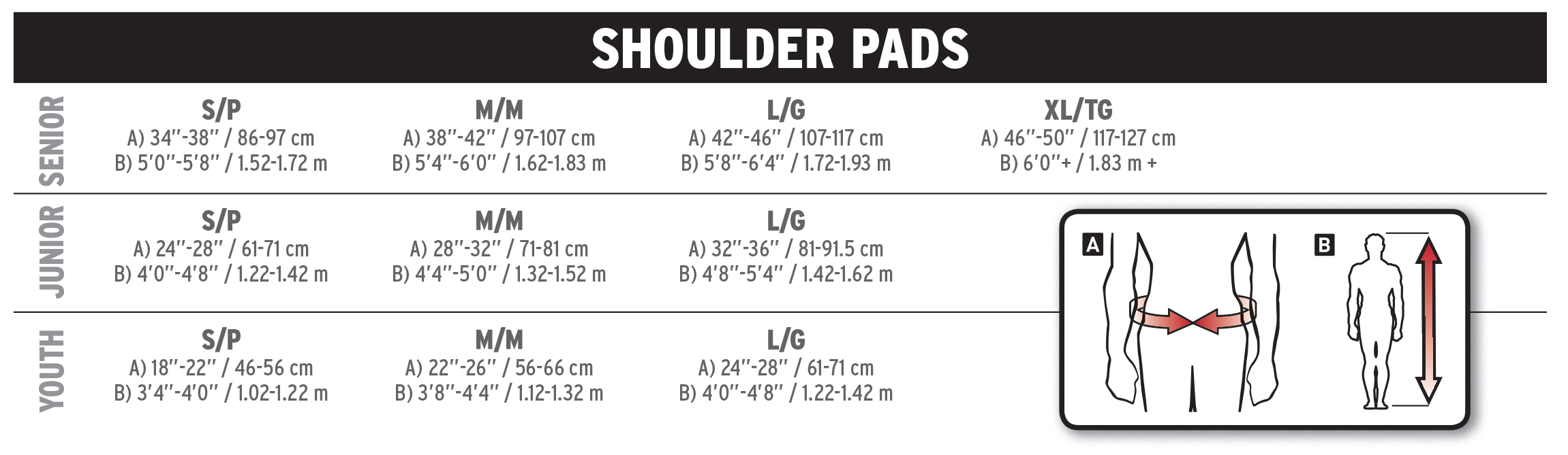 Ccm Junior Size Chart