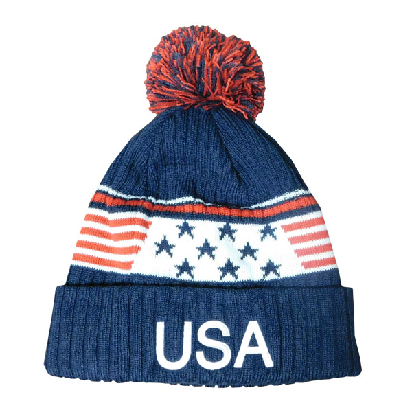 BAUER New/Era USA Pom Knit Beanie- Sr