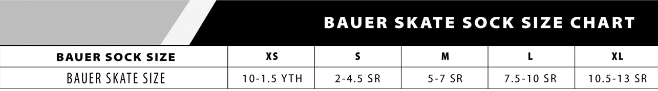 Bauer Sock Sizing