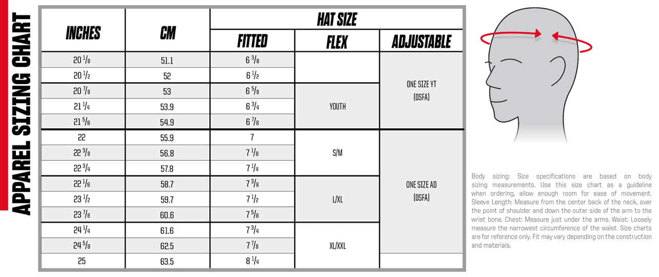 CCM Hat Sizing