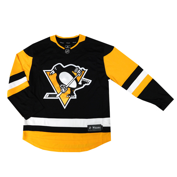 Fanatics NHL Pittsburgh Penguins Breakaway Jersey Blank Yellow Black Mens  Large