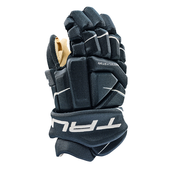 Hockey Gloves Men Adult PowerTek V5.0 Senior - 15" Black Protective Ice Hockey Gloves V5.0 Tek Hockey Gloves Navy (15 Black