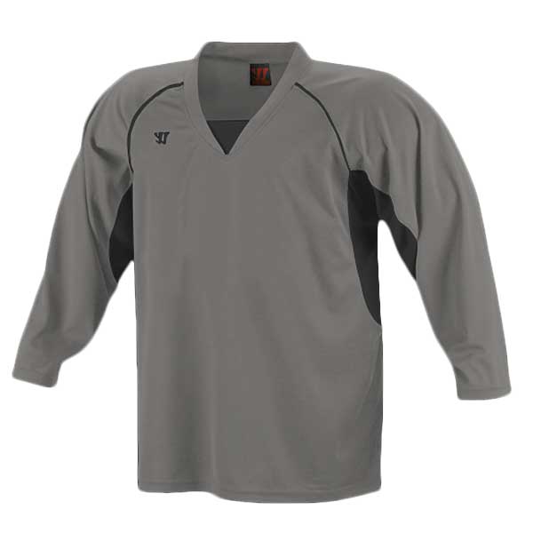 V Neck Grey Warrior Hockey Practice Jersey Size: Youth XL Quarter Sleeve 