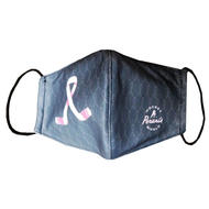 Grey Breast Cancer Awareness Face Mask- Sr