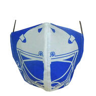 Perani's Goal Mask Navy/Grey Ear Loop Face Mask- Sr