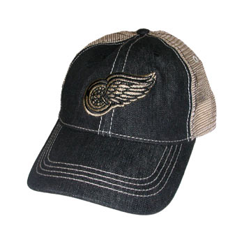 Roger Edwards Red Wings Trucker Hat Denim Tan