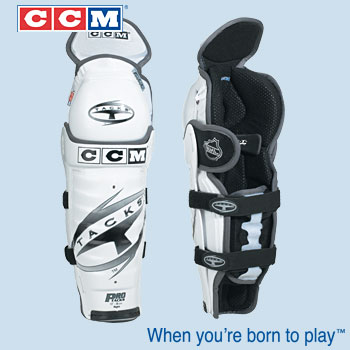 Shin❁⃘*n CCM Pro Tacks Shin Guards- Senior