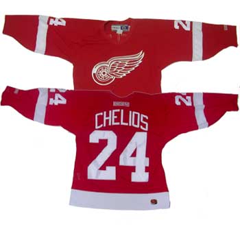 Detroit Red Wings Customized Replica Hockey Jersey Red / Medium