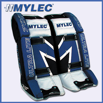 Mylec Goalie Pads White Small  Lightweight and Flexible 