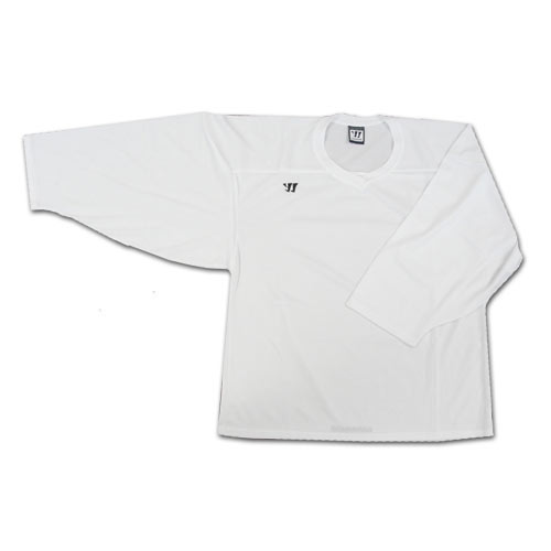 white practice hockey jersey