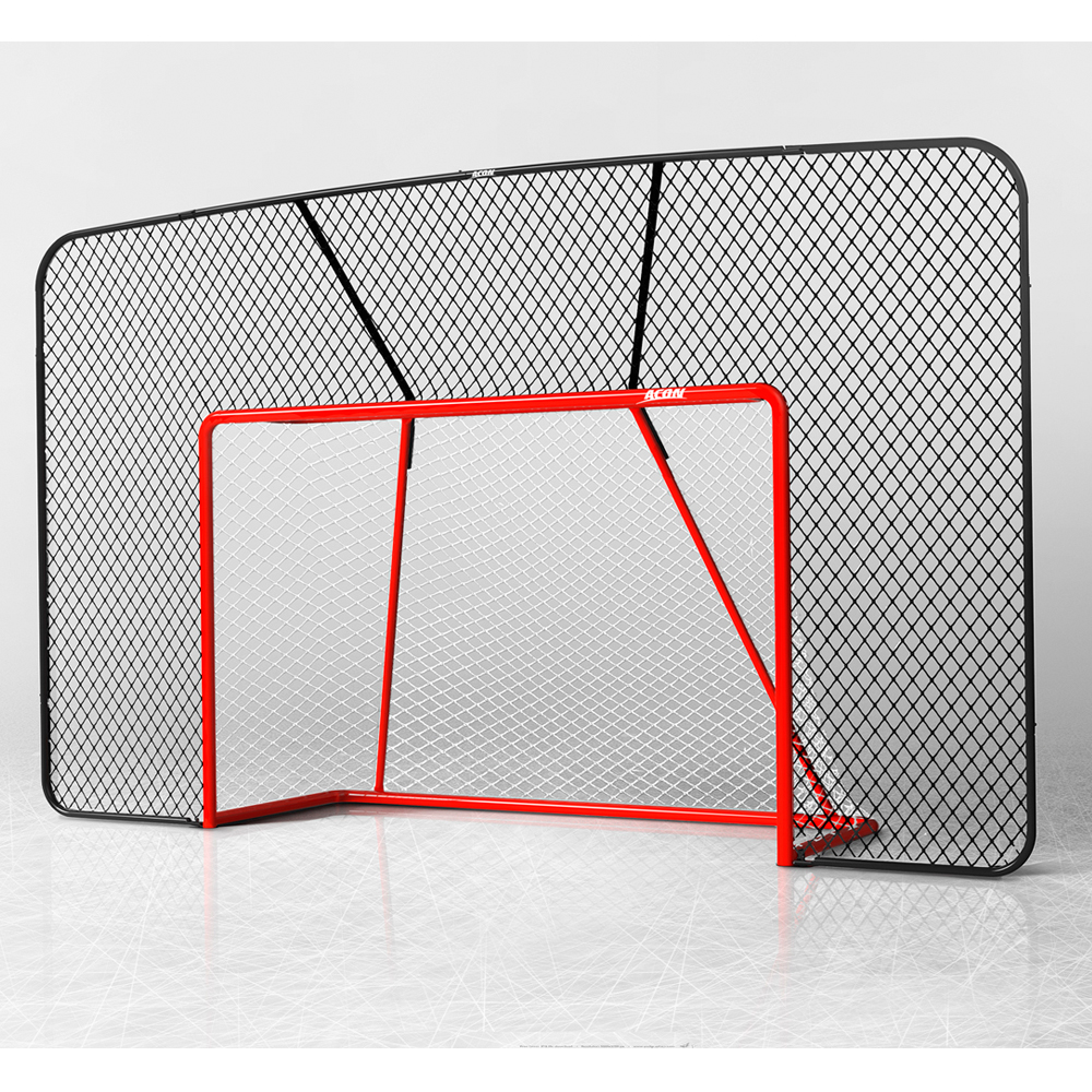 bauer hockey goal with backstop