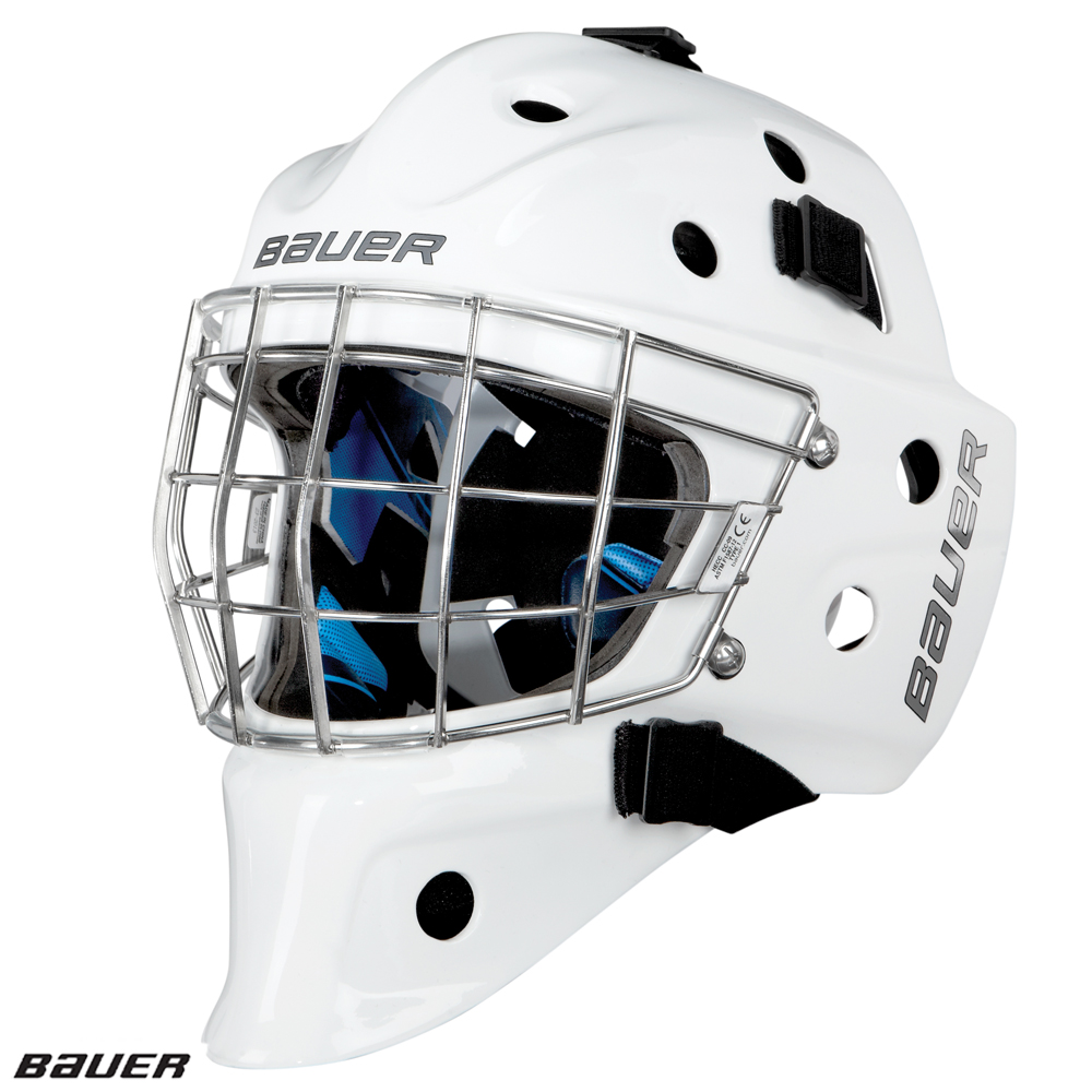 Bauer 950 Senior Non-Certified Cat Eye Goalie Mask in White Size Large