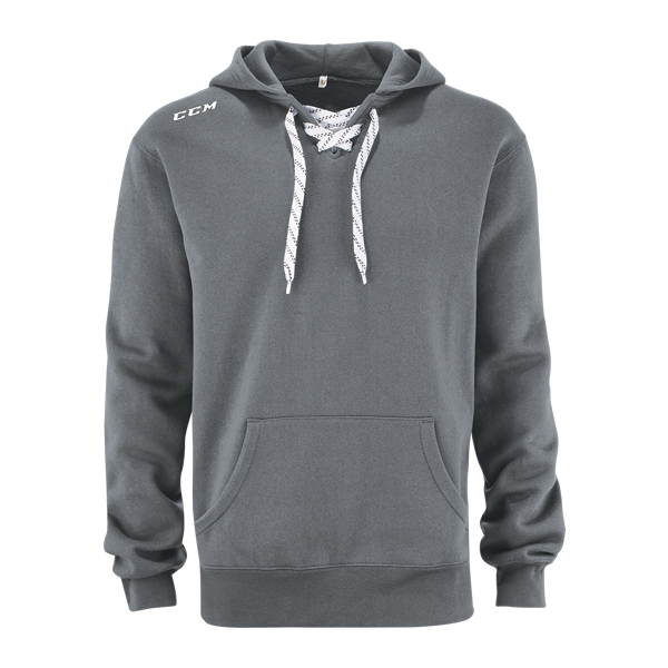 CCM Men's San Jose Barracuda Steel Lacer Hoodie - Gray