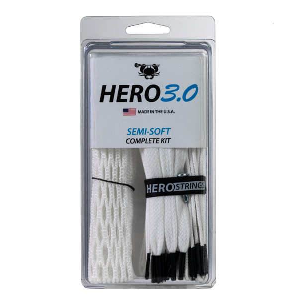 Semi-Soft Lacrosse Complete Mesh Kit – 2Tone – Attack/Midfield – 15in – Advanced