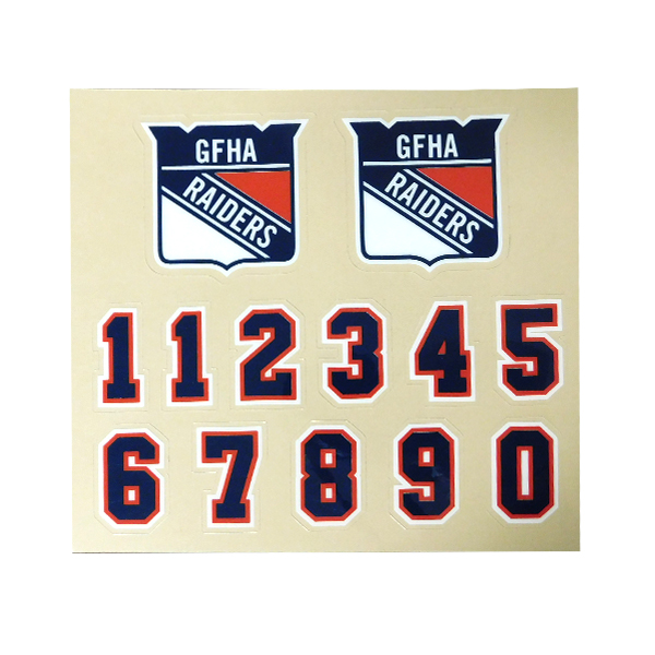 GFHA Ice Raiders Helmet Sticker Kit