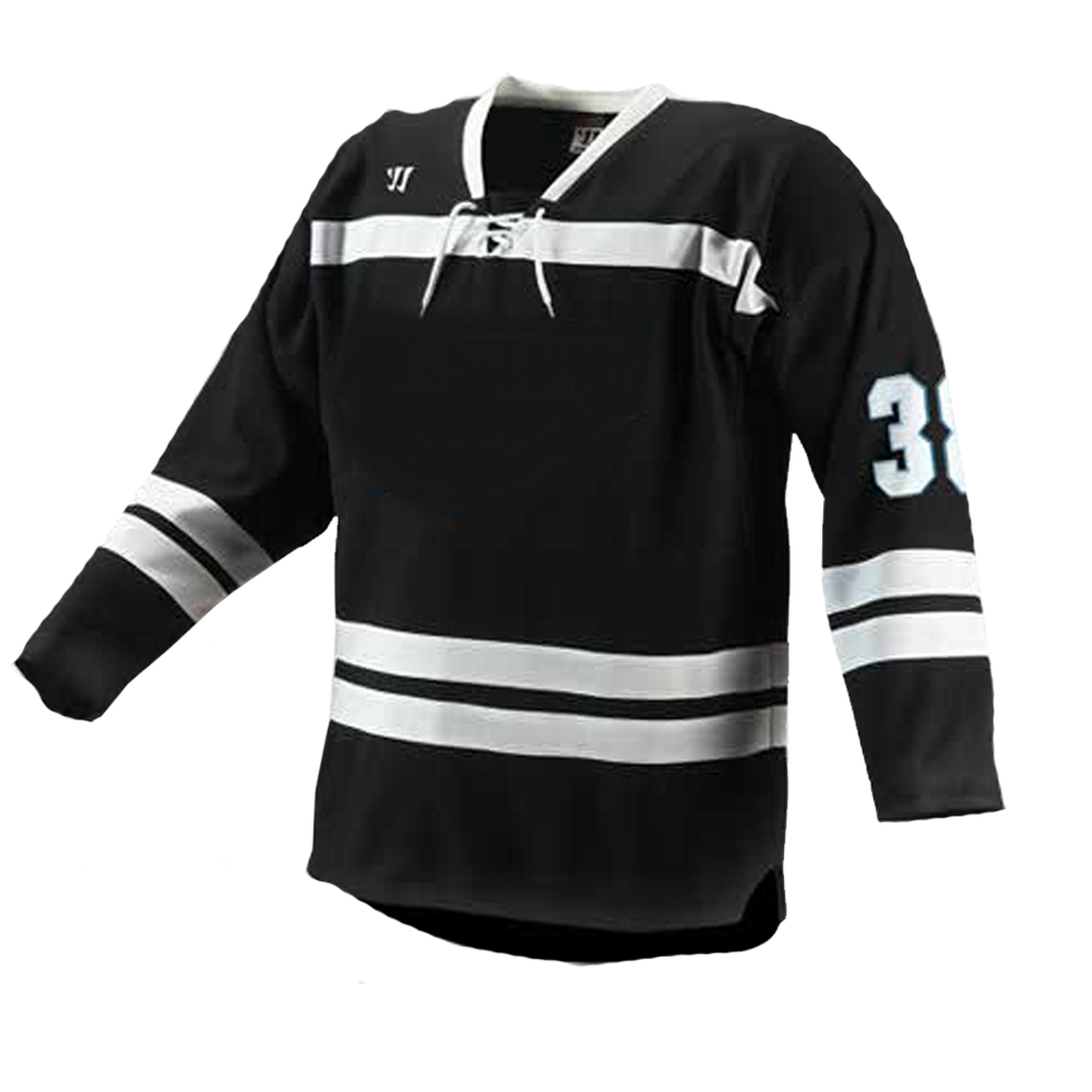 black and white hockey jersey