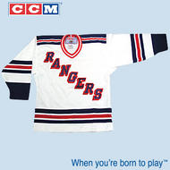 CCM NY Rangers Replica White Jersey - CLOSEOUT- Youth