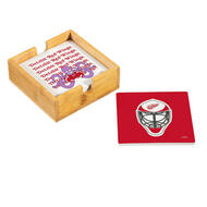 EVERGREEN NHL 4pc Ceramic Coasters W/ Wood Caddy