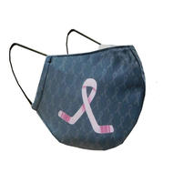 Grey Breast Cancer Awareness Face Mask- Sr