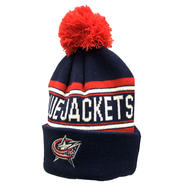 OUTERSTUFF Wordmark Cuffed Pom Knit Hat- Yth